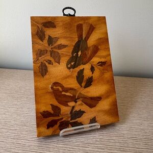 Wooden Marquetry Bird Wall Art